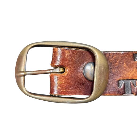 Vintage US Marine Corps The Few The Proud Commemorative Leather Tooled‎ Belt 38 - Picture 11 of 15